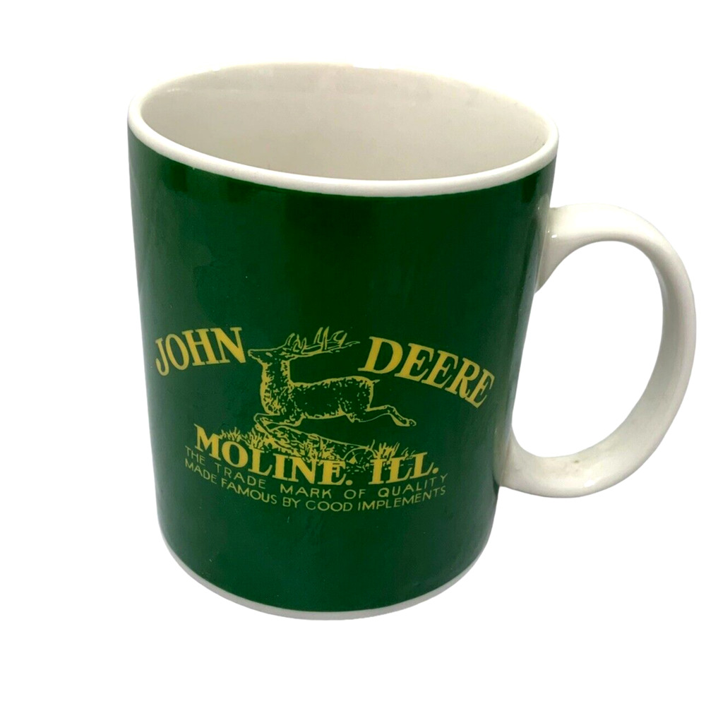 John Deere Tractor Coffee Cup Agriculture Advertising Ceramic Mug Gift‎